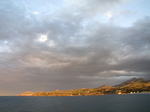 SX27641 Sunset on hills from Argeles-sur-Mer harbour.jpg